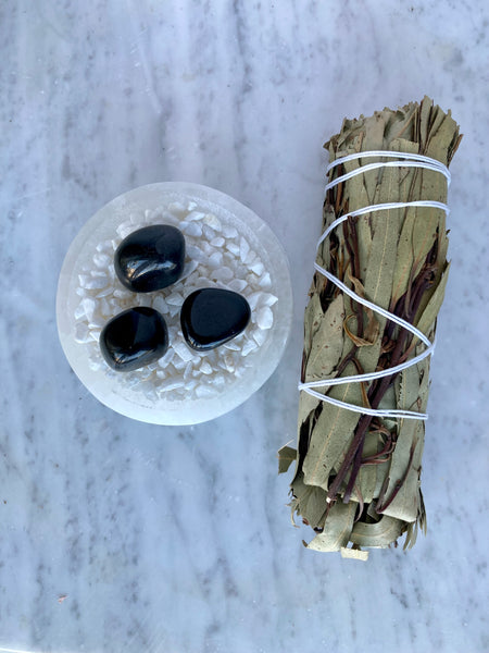 Black Agate Crystal Stone