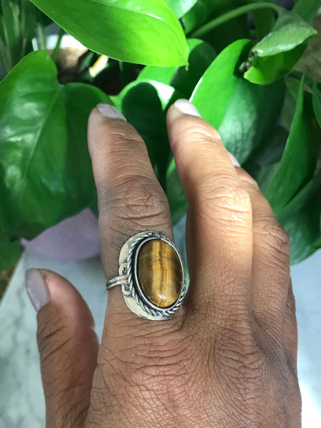 Gaby Tiger Eye Stone Ring
