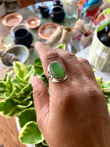 Gaby Aventurine Flat Stone Ring