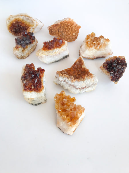 Citrine Cluster Crystal Stone Plates