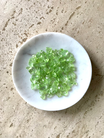 Terrarium Green Colored Fire Glass Gems Chips