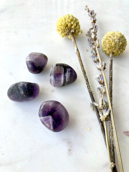 Banded or Chevron Amethyst Crystal Stone