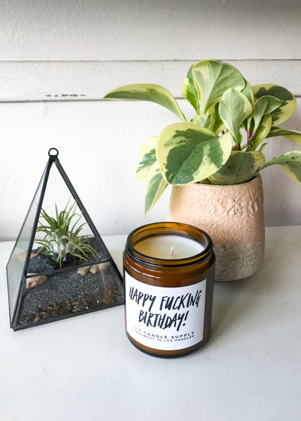 Lit Candle Supply Happy Fucking Birthday Candle