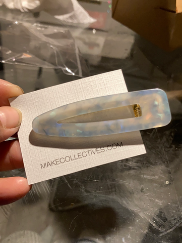 Iridescent Blue Open Hair Clip