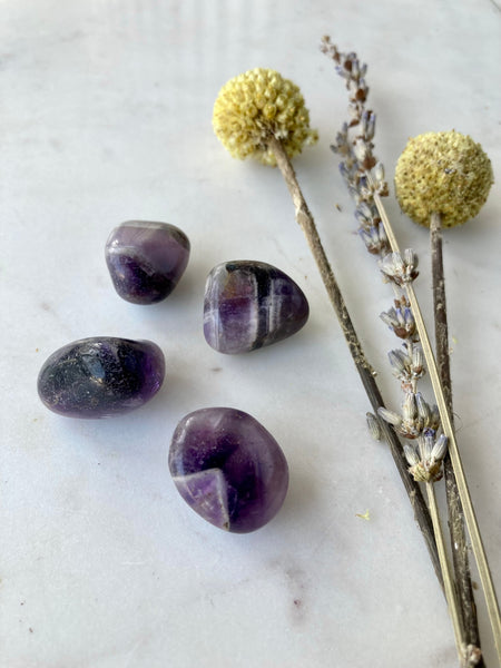 Banded or Chevron Amethyst Crystal Stone
