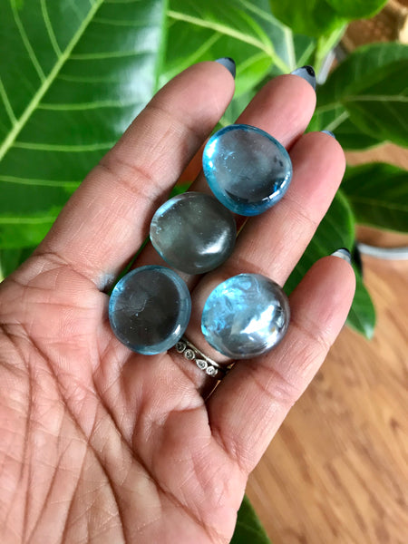 Terrarium Blue Colored Polished Glass Gems