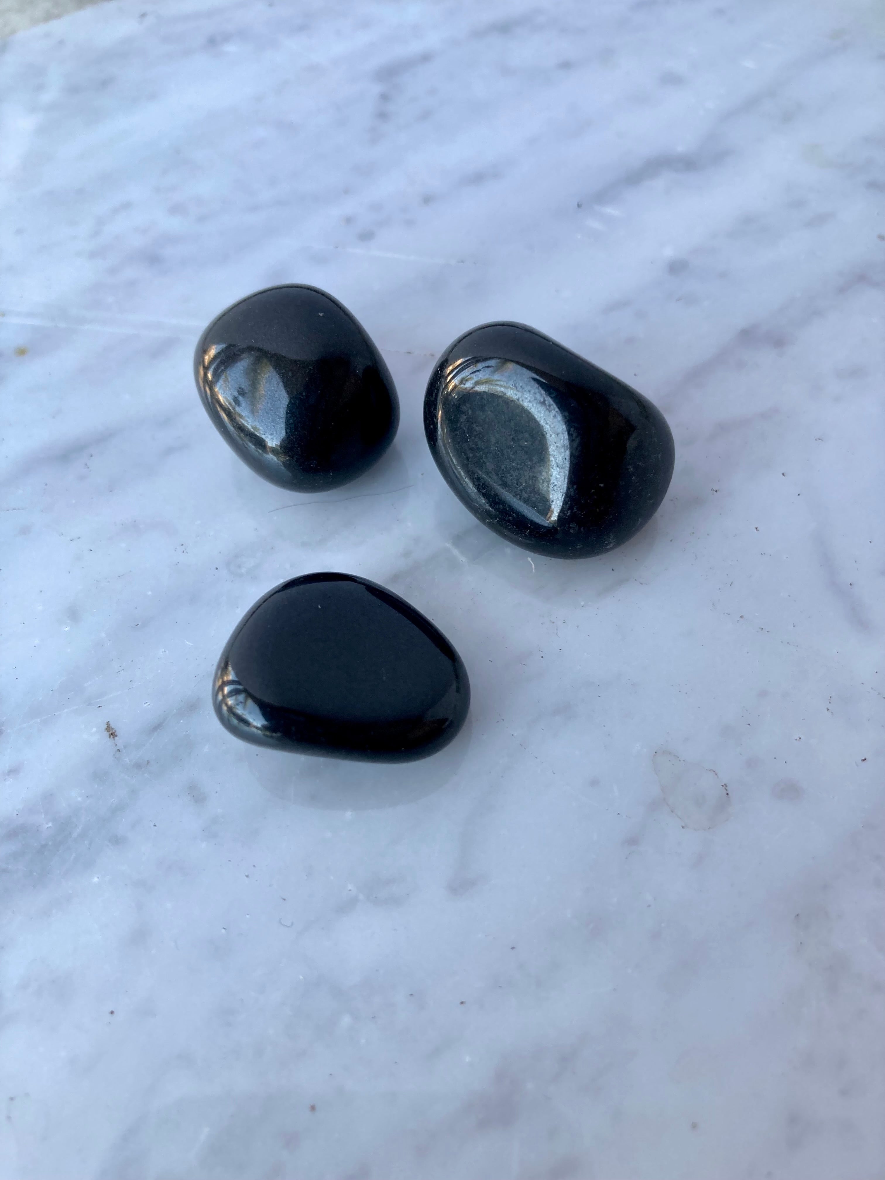Black Onyx Tumbled Stone - Polished Black Stone - Magic Crystals