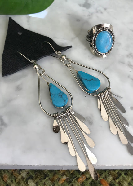 Gaby Blue Howlite Stone Ring