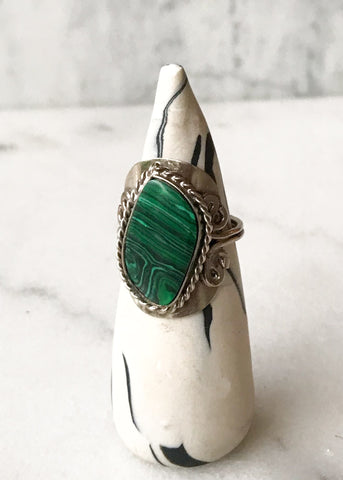 Gaby Malachite Stone Ring