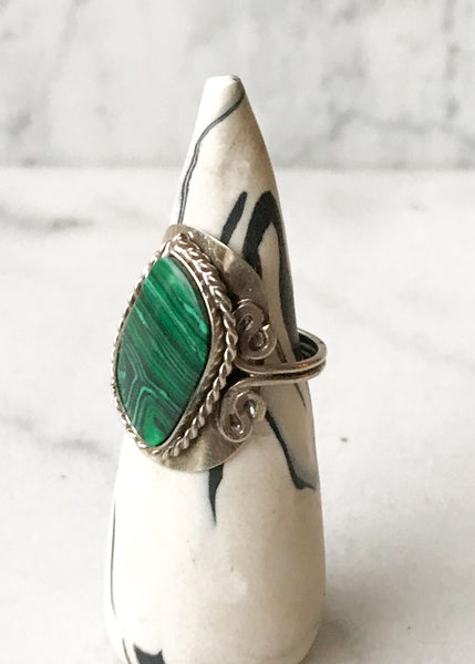 Gaby Malachite Stone Ring